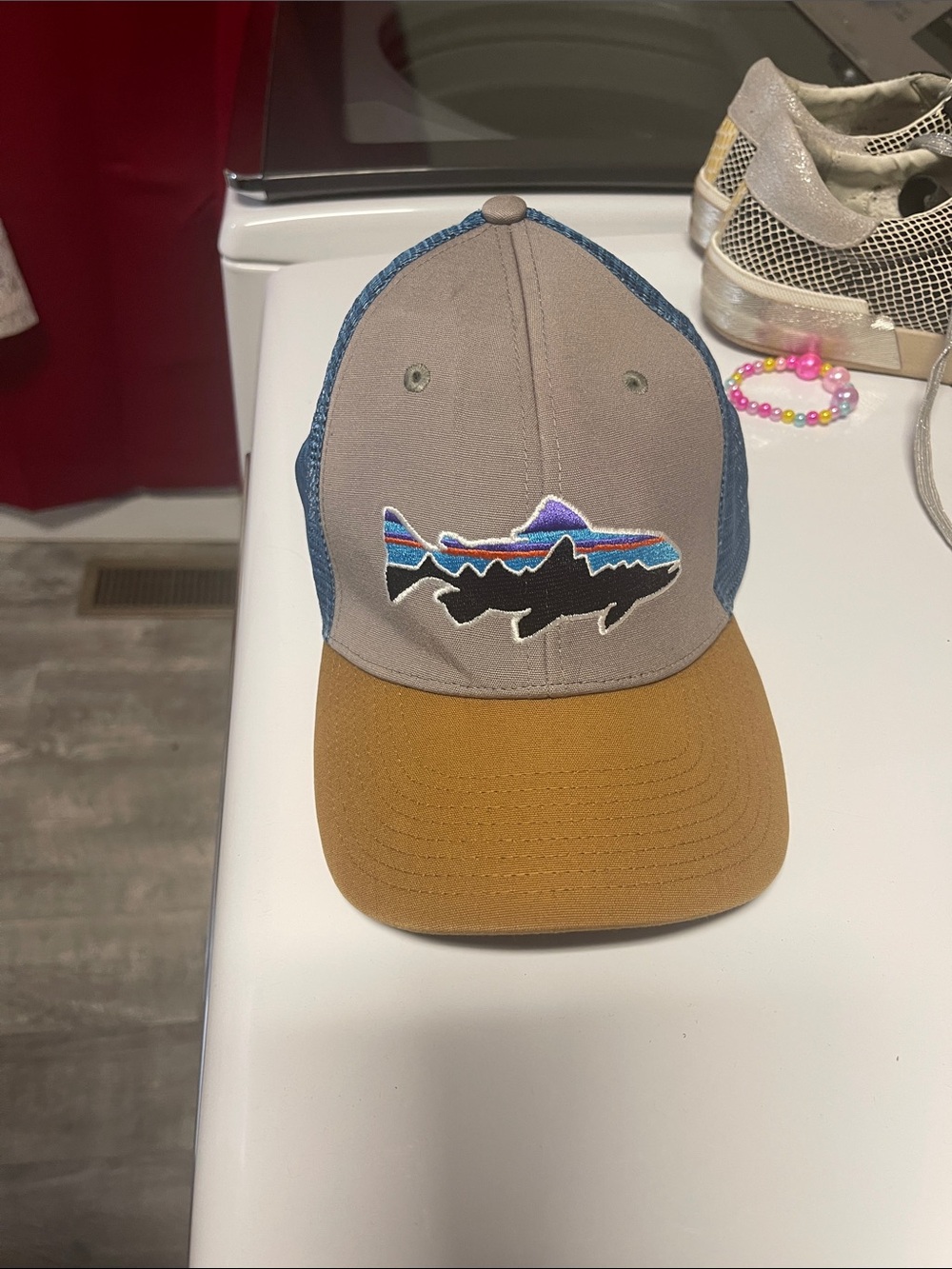 Trucker Hat with Colorful Fish Patch - Patagonia
